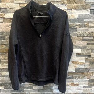 Men's Black Quarter-Zip Sweater